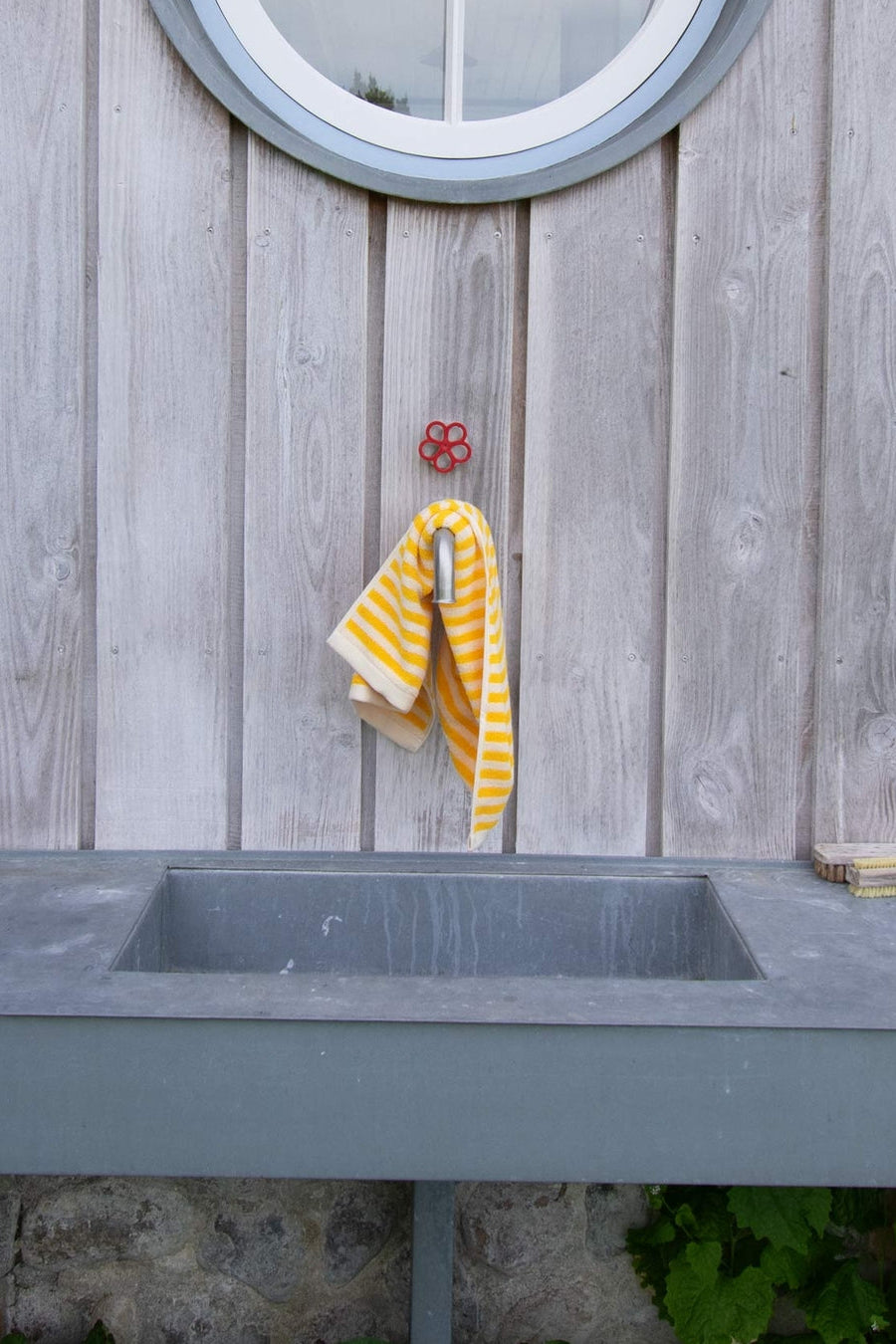 Pinstripe håndklæde, Yellow/Cream - 45x65 cm